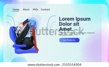 ostrich passenger looking trough binoculars bird flying in airplane business trip vacation traveling concept