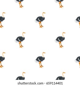 Ostrich pattern seamless for any design vector illustration