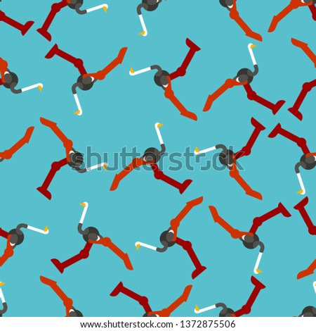 Ostrich pattern seamless. Big bird background. vector ornament