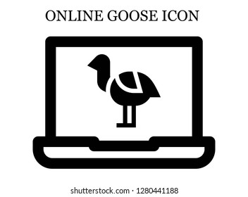 Ostrich search icon. Editable Ostrich search icon for web or mobile.