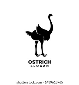 Ostrich silhouettes logo icon designs vector. Vector illustration isolated on the white background