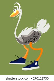Ostrich sneakers.
