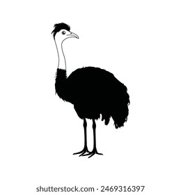 Ostrich vector icon or logo design