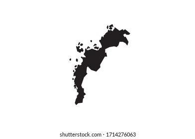 Ostrobothnia map Finland region shape 