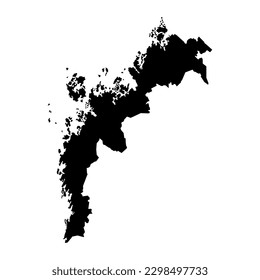 Ostrobothnia map, region of Finland. Vector illustration.