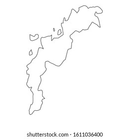 Ostrobothnia region map of the country of Finland