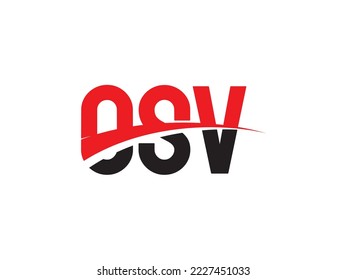 OSV Letter Initial Logo Design Vector Illustration