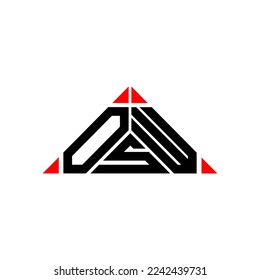 OSW letter logo creative design with vector graphic, OSW simple and modern logo.