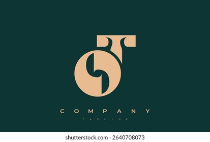 OT Abstract Geometric Logo Design. Modern and elegant logo design with simplistic typography elements, showcasing branding excellence.