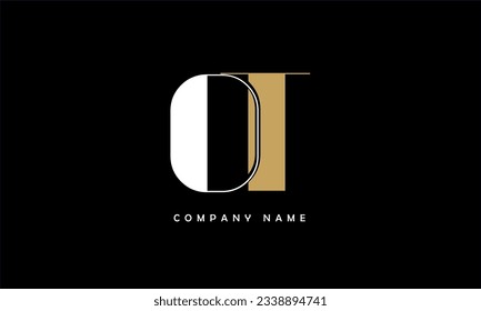 Monograma del logotipo de las letras OT, TO Abstract Letters