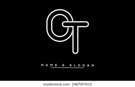OT, TO Abstrakte Buchstaben Logo Monogramm