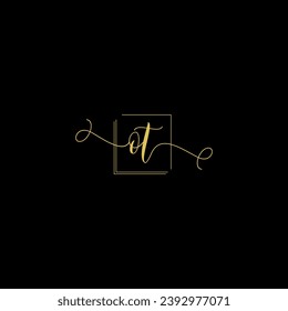 Plantilla de diseño de logotipo de letras modernas creativas de OT