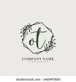 OT Initial beauty floral logo template