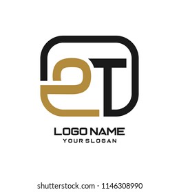 OT initial box letter logo template vector