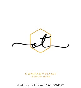OT Initial handwriting logo template