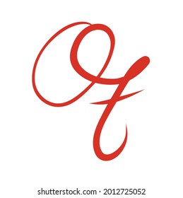 Ot initial handwritten logo for identity