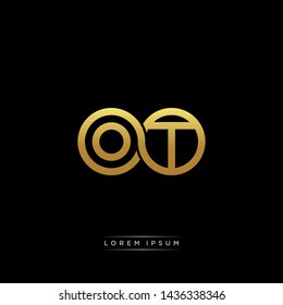 OT initial letter linked circle capital monogram logo modern template