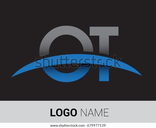 Ot Initial Logo Company Name Colored Stock Vector (Royalty Free) 679977139