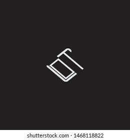 OT Initial Logo letters with rotate squere template