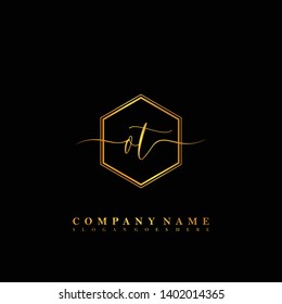 OT Initial luxury handwriting logo vector