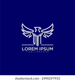 OT initial monogram for business logo with eagle image