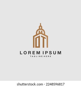 OT initial monogram real estate logo with imperium style desgn
