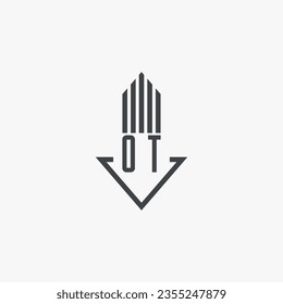OT initialisiert Stockillustration des Real Estate Logos. Logo-Vektorgrafik
