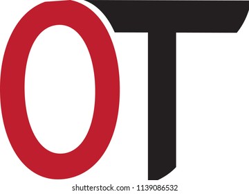 ot letter vector logo