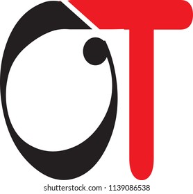 ot letter vector logo