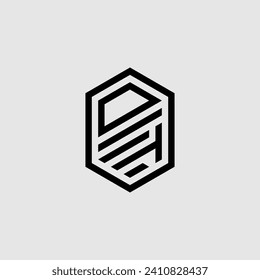 Geometrisches OT-Line-Monogramm mit hochwertigem professionellem Design, das gut gedruckt werden kann