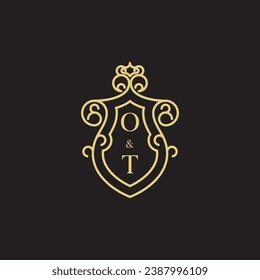 OT-Line Vintage-Logo in erstklassigem professionellem Design, das gut auf allen Printmedien drucken kann