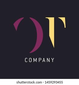 OT logo design. Company logo. Monogram letters O and T.