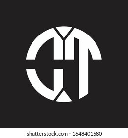OT Logo monogram with piece circle ribbon style