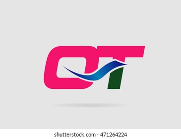 OT Logo. Vector Graphic Branding Letter Element
