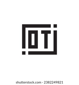 OT minimalist geometric symbol logo in high quality professional design that will print well across any print media