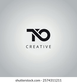 TO OT Modern Creative Minimal Business Letter Logo Design Vector Icon Symbol.