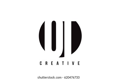 OT O T White Letter Logo Design with Circle Background Vector Illustration Template.