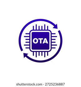 Icono de OTA, Actualizar en el aire de software o firmware