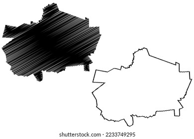 Otaez municipality (Estado Libre y Soberano de Durango, Mexico, United Mexican States) map vector illustration, scribble sketch Otáez map