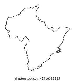 Otago Region map, administrative division of New Zealand. Vector illustration.