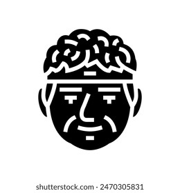 otaku man avatar glyph icon vector. otaku man avatar sign. isolated symbol illustration