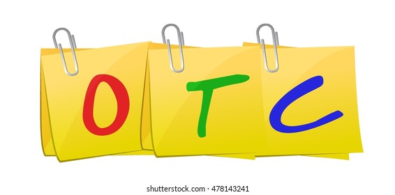 OTC memo post illustration design graphic isolated over white