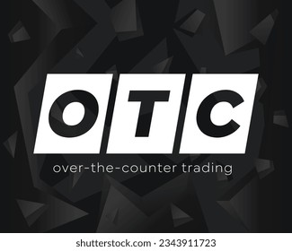 OTC over-the-counter trading design, vector banner