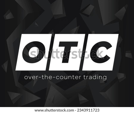 OTC over-the-counter trading design, vector banner