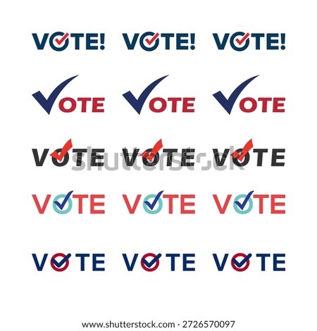 OTE And VOTE Letter Initial Logo Design Vector Illustration on white background. 