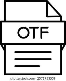 Otf File Icon Symbol Art Sign