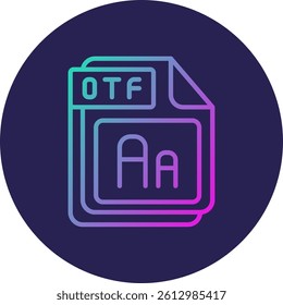 OTF Line Circle Gradient Style