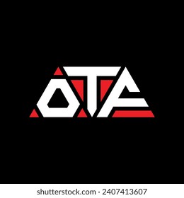 OTf triangle letter logo design with triangle shape. OTf triangle logo design monogram. OTf triangle vector logo template with red color. OTf triangular logo Simple, Elegant, and Luxurious design.