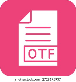 Ilustração de design de ícone de vetor OTF