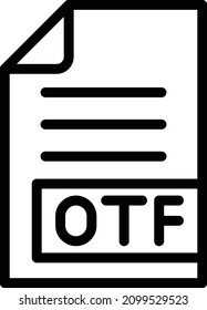 Ilustración de diseño de iconos vectores de OTF
